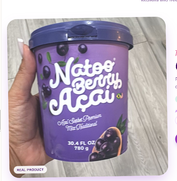 Natoo Berry Açaí 780g tub